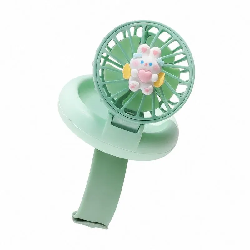 Watch Small Fan, Portable Cute Personal Fan - Green