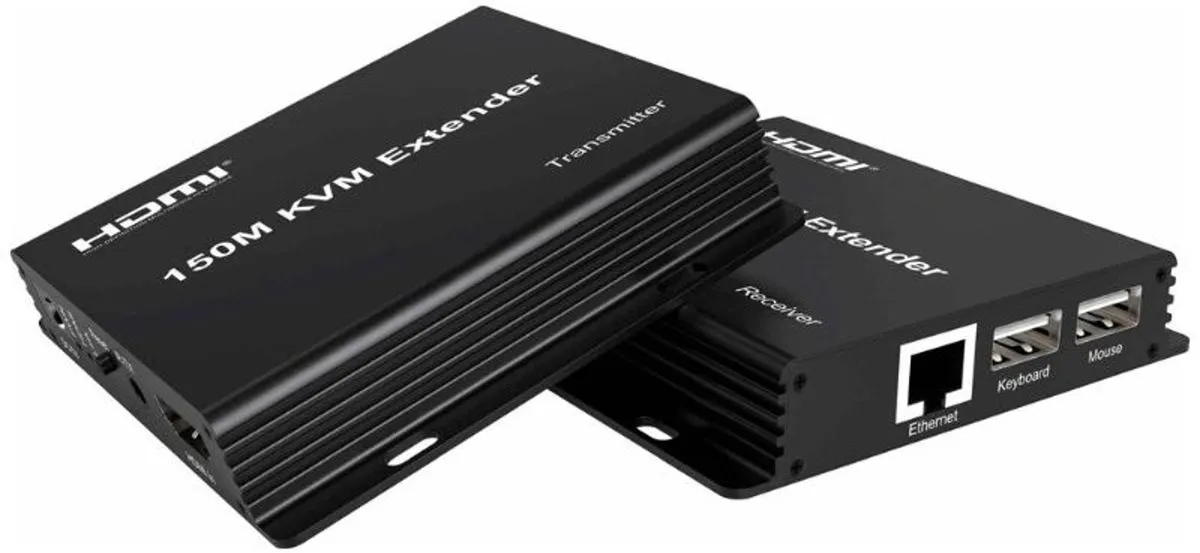 PTech 150m HDMI KVM IP TR And RX Extender