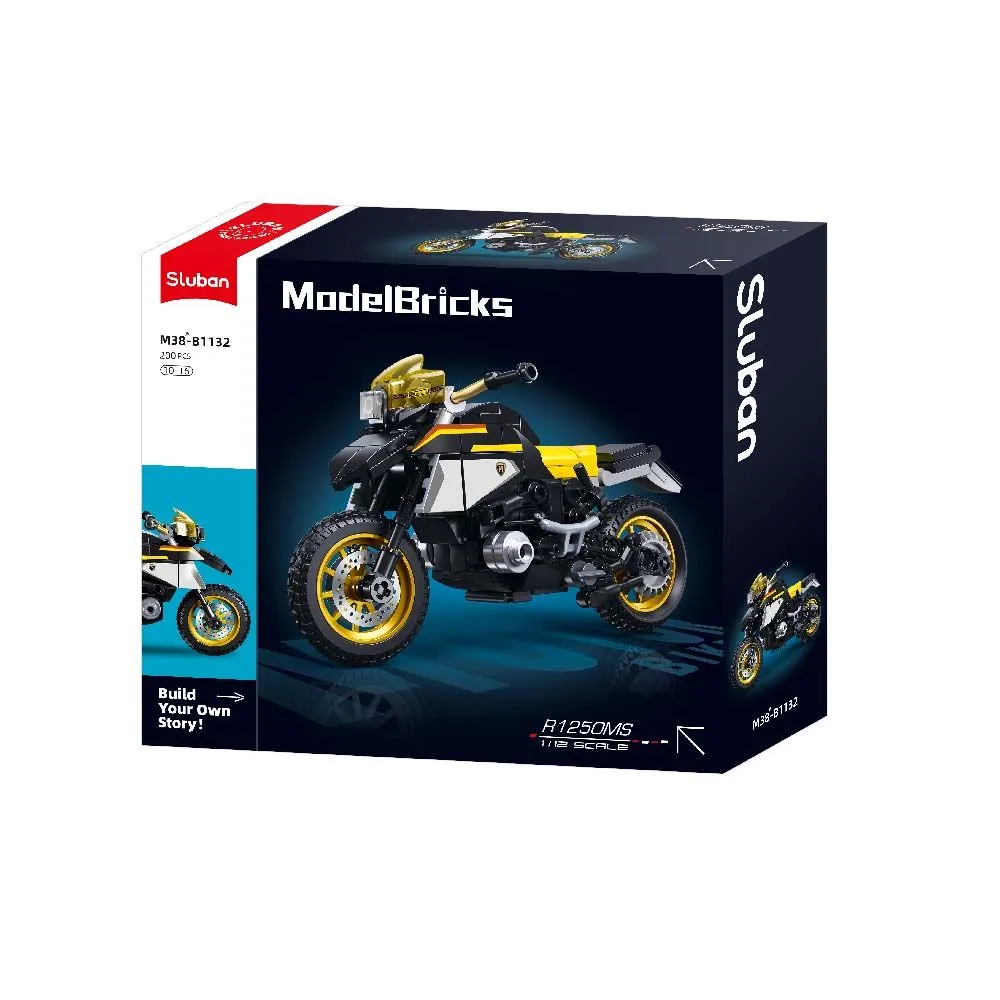 Sluban Building Set: Model Bricks - R1250 MS Motorcycle - 200 Pieces