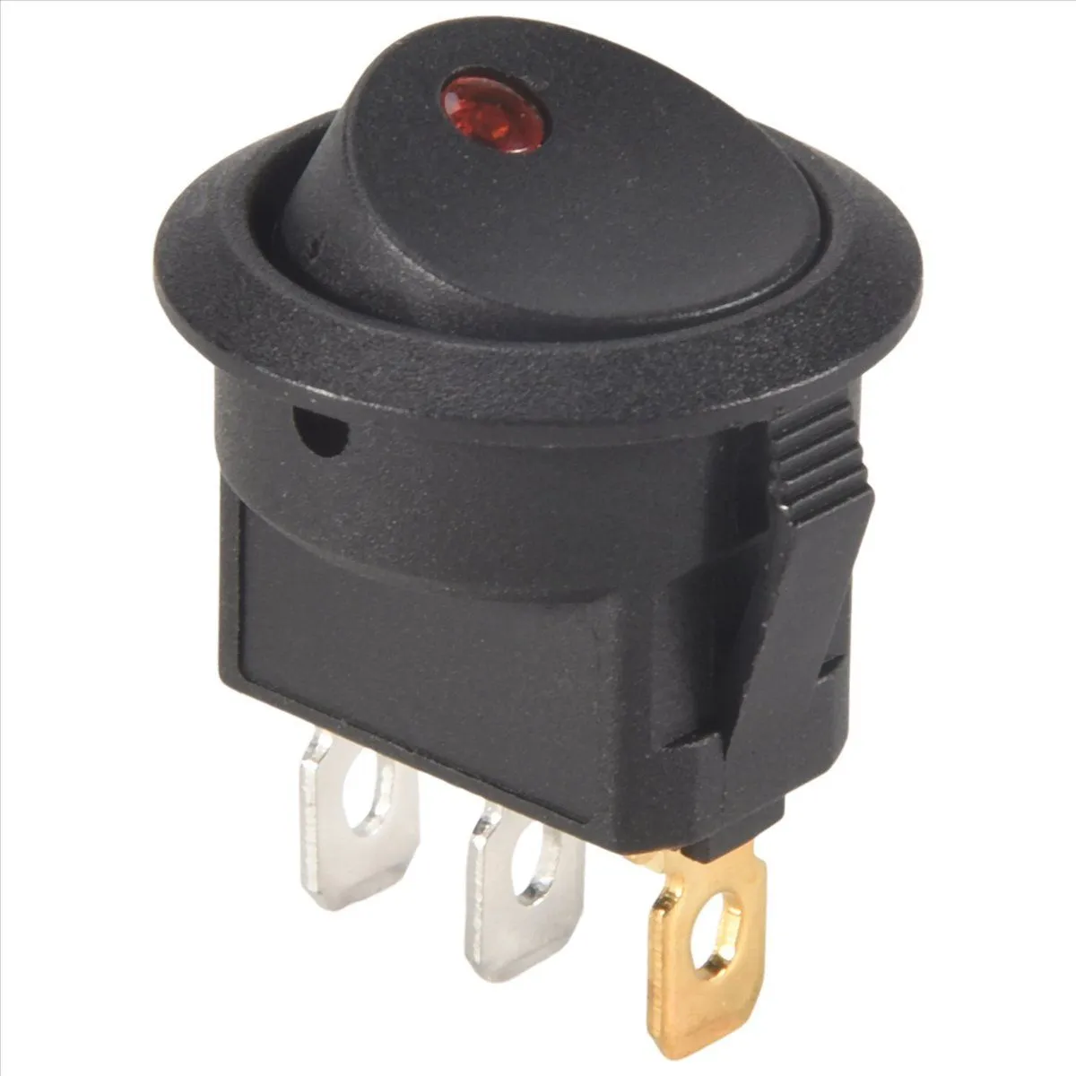 12V LED Inverter Rocking Rocker Switch ROUND SPST for BOAT Car Red
