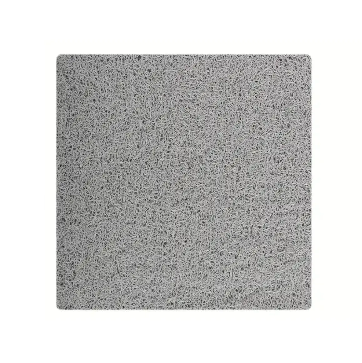 Non-Slip Porous Square Bath & Shower Mat - Grey