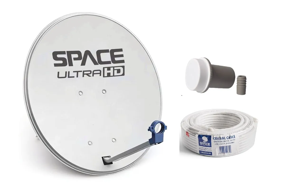 Space Television UltraHD 65cm Galvanised Steel Single Satellite Dish Kit