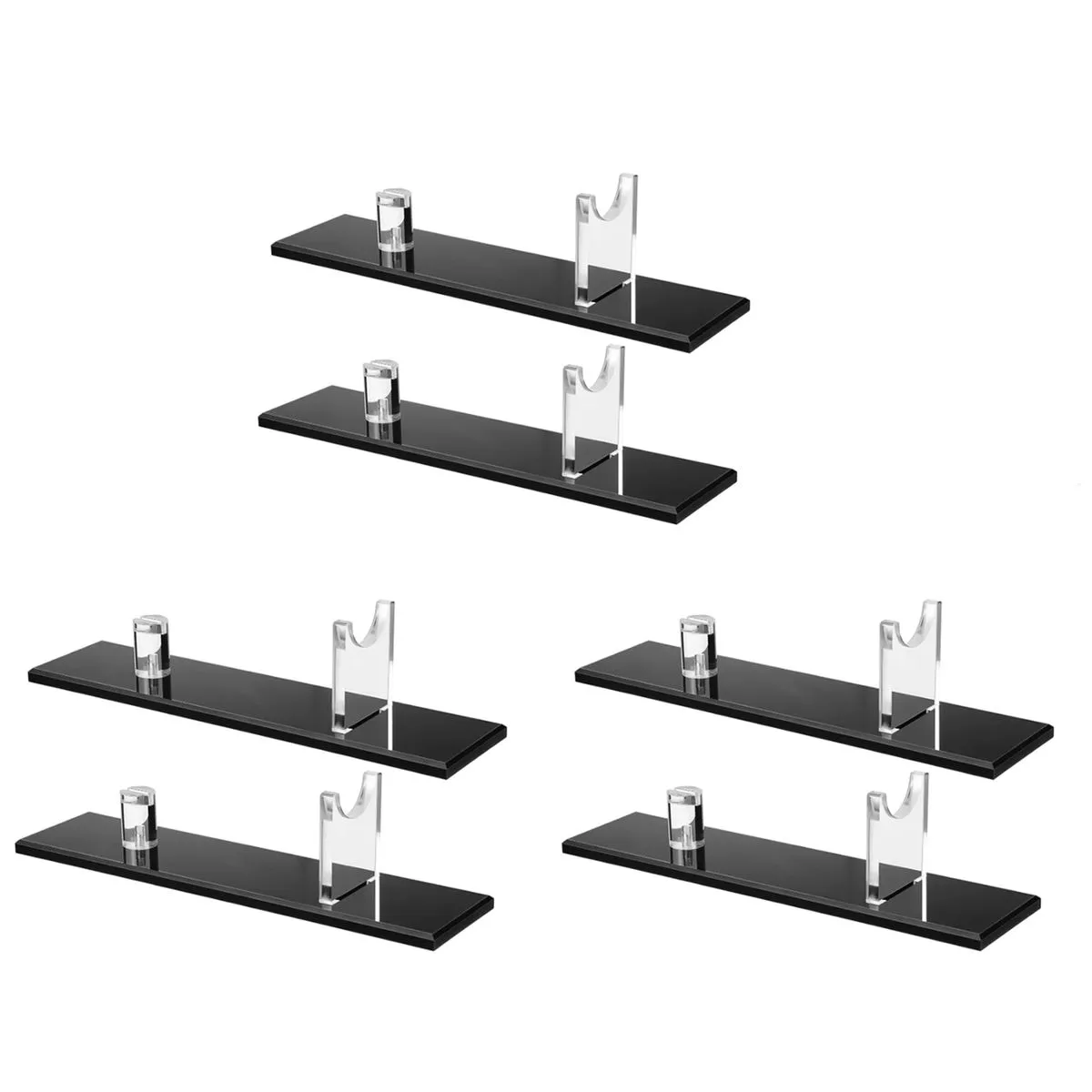 2Pcs Knife Display Stand Knife Holder For Home Decor (Black Base)