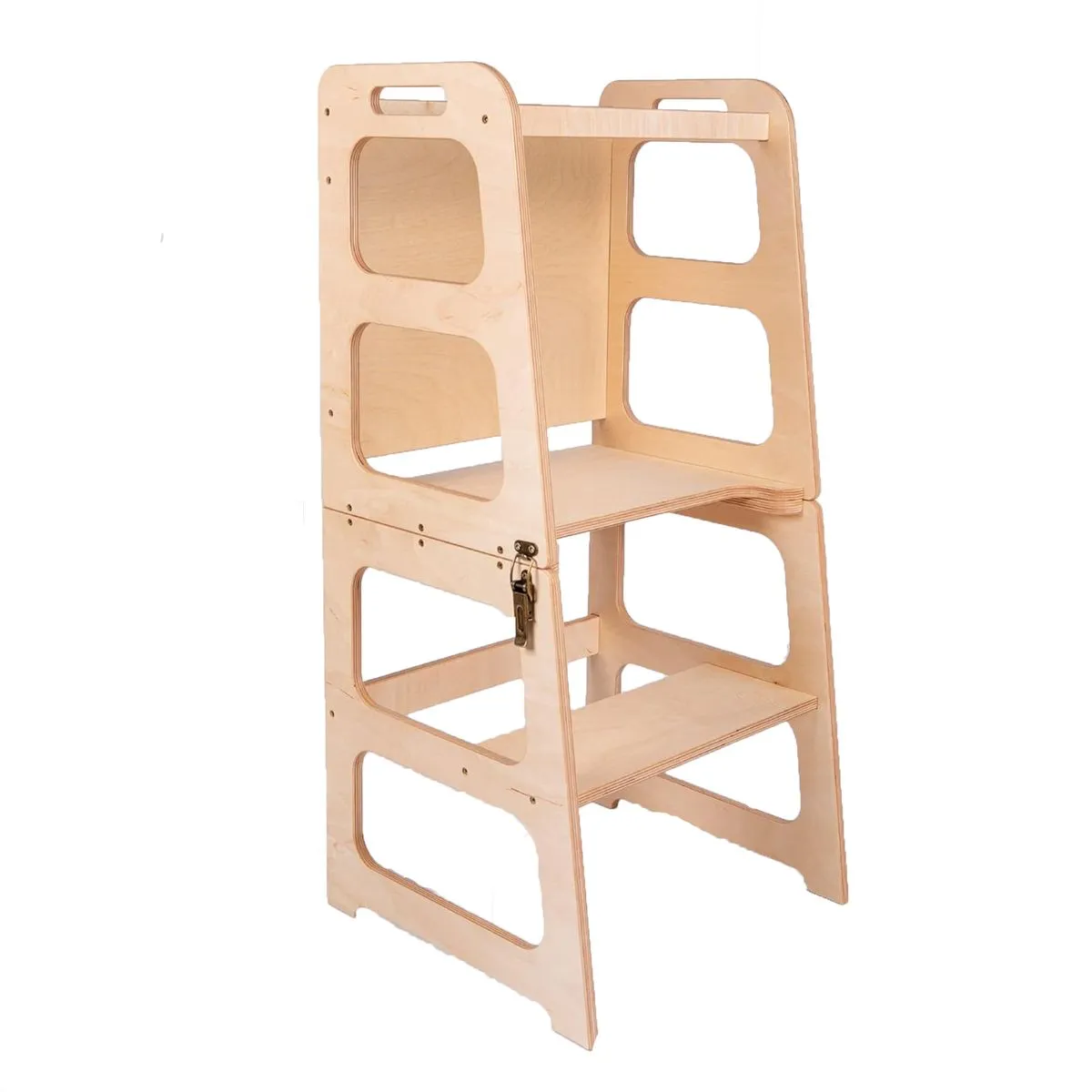 4-in-1 Montessori Learning Tower with Chalkboard Table & Chair Kitchen Step