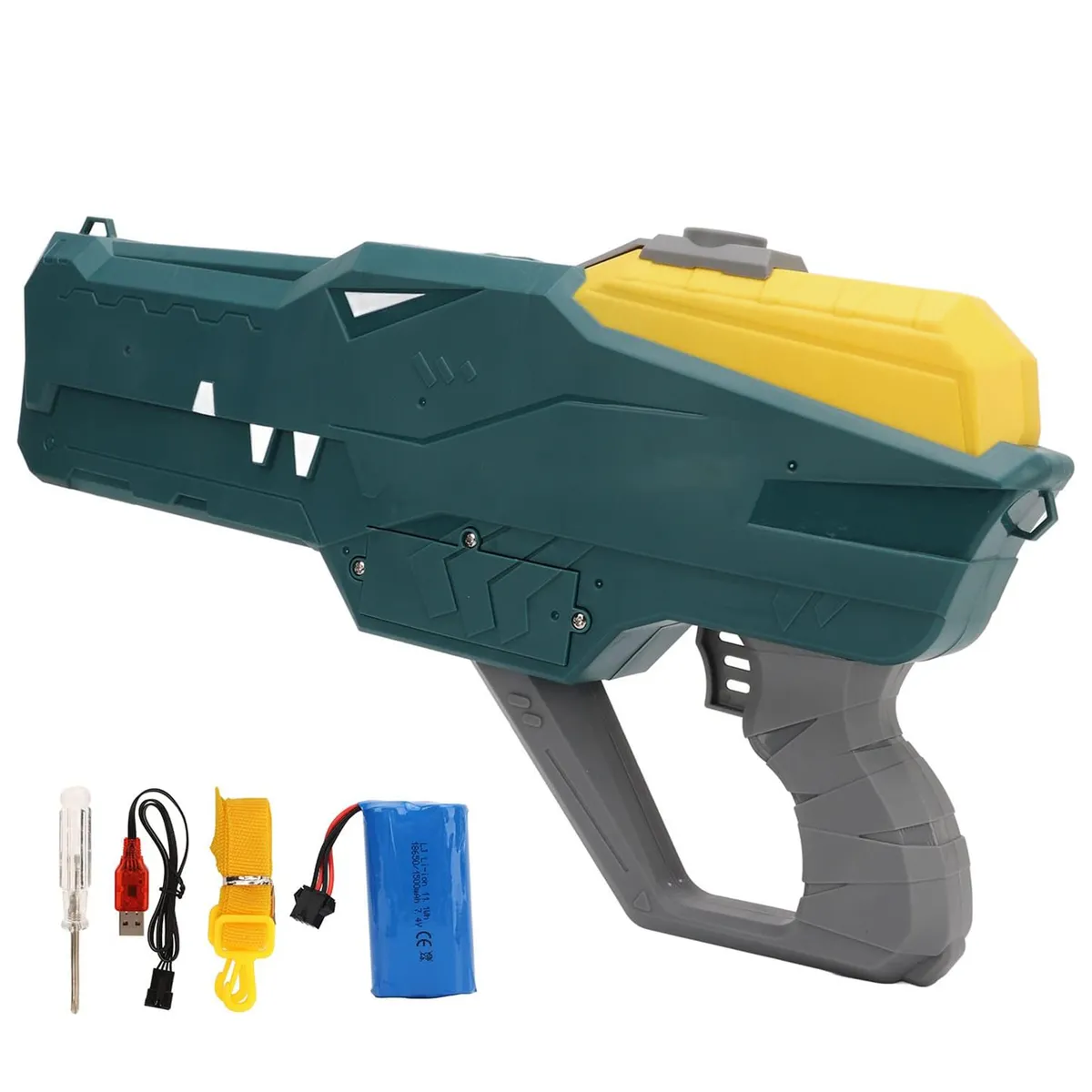 Electric Water Gun Blaster Toy Pool Pistol Automatic Soaker Kids Swim Gift - Green