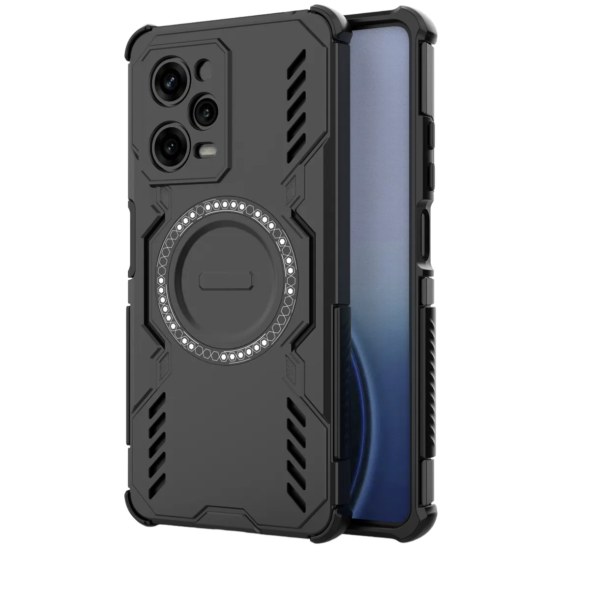 Ultra-Slim Wireless Magnetic Phone Case Compatible With Redmi Note12 Pro - Black