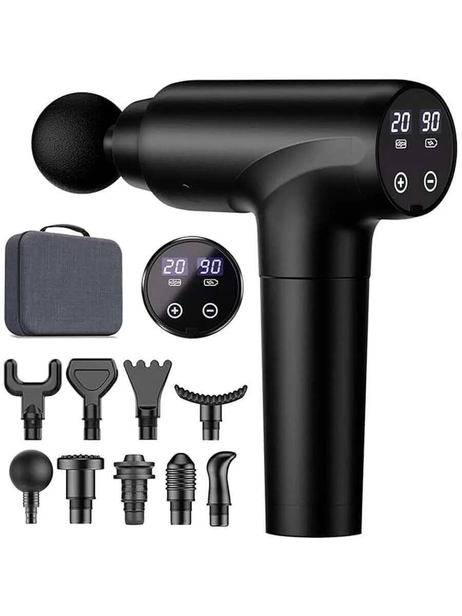 Massage Gun LCD Display Percussion Deep Tissue Muscle Massager 7 Speed