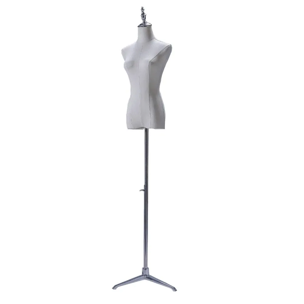 DIY Craft Adjustable Height Female Half-Body Mannequin Torso Stand - 140cm