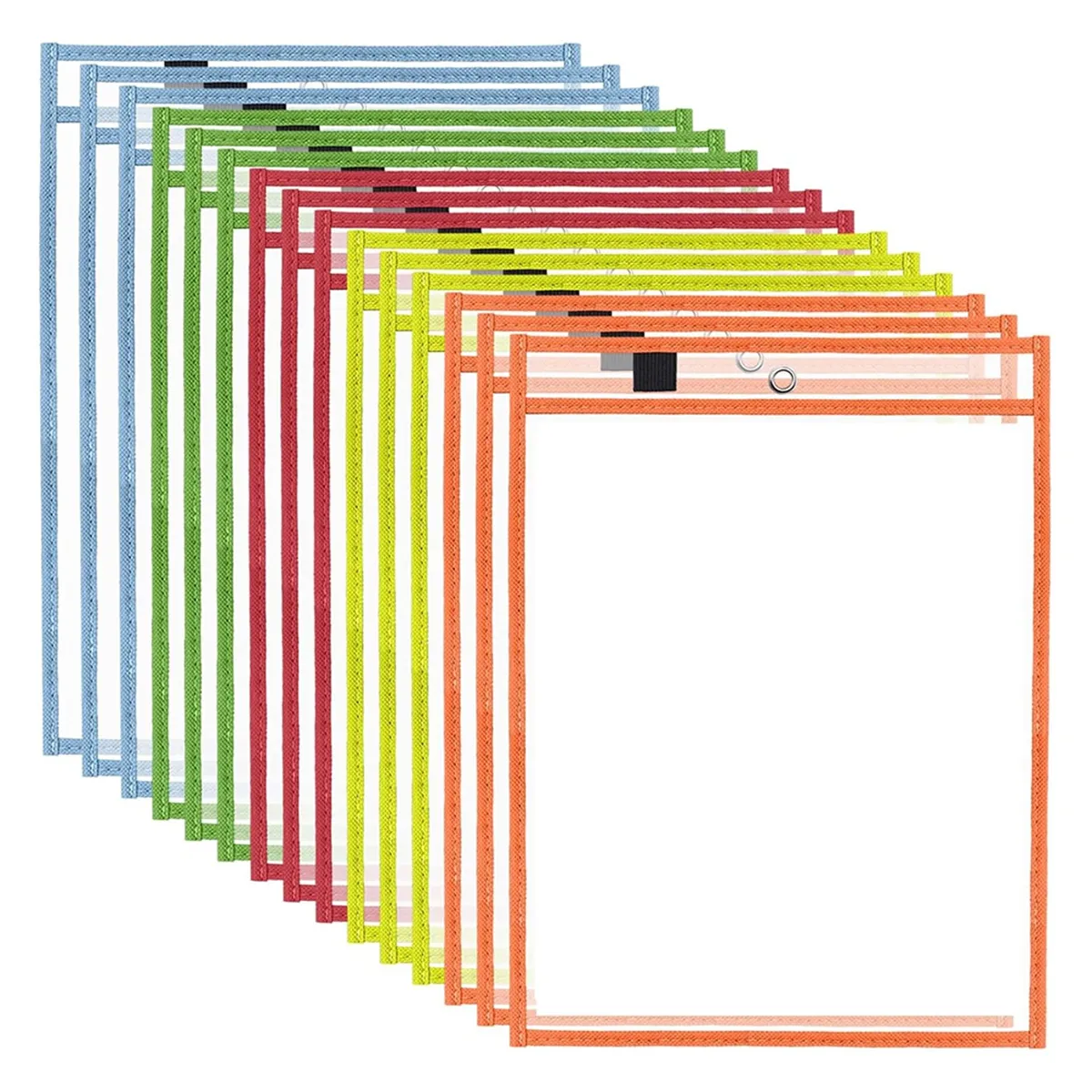 Dry Erase Pocket Sleeves Plastic File Sleeves Page Protectors 15 Pcs