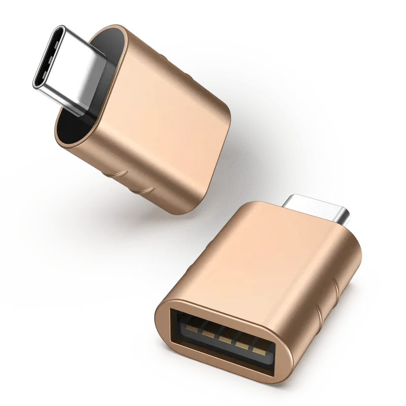 Syntech - USB to USB C Adapter (2 Pack) - Gold