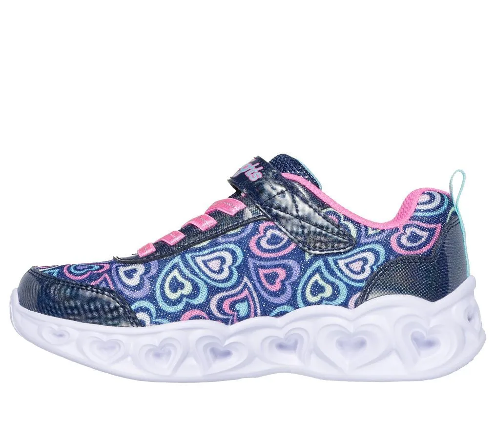 Skechers Kids - Heart Lights - Navy Mint