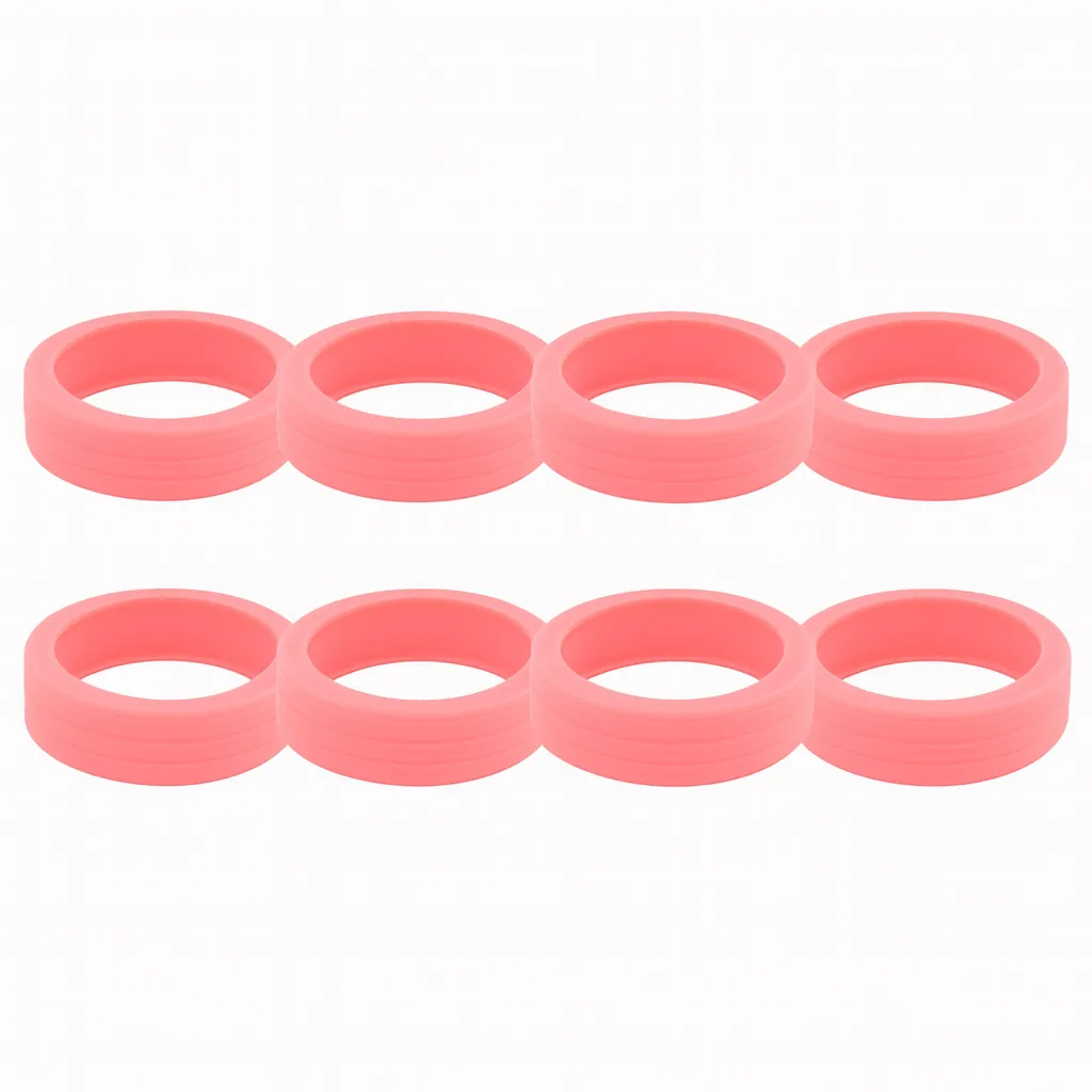 8 Piece Wear-Resistant Luggage Accessories Wheel Protective Cover - Pink