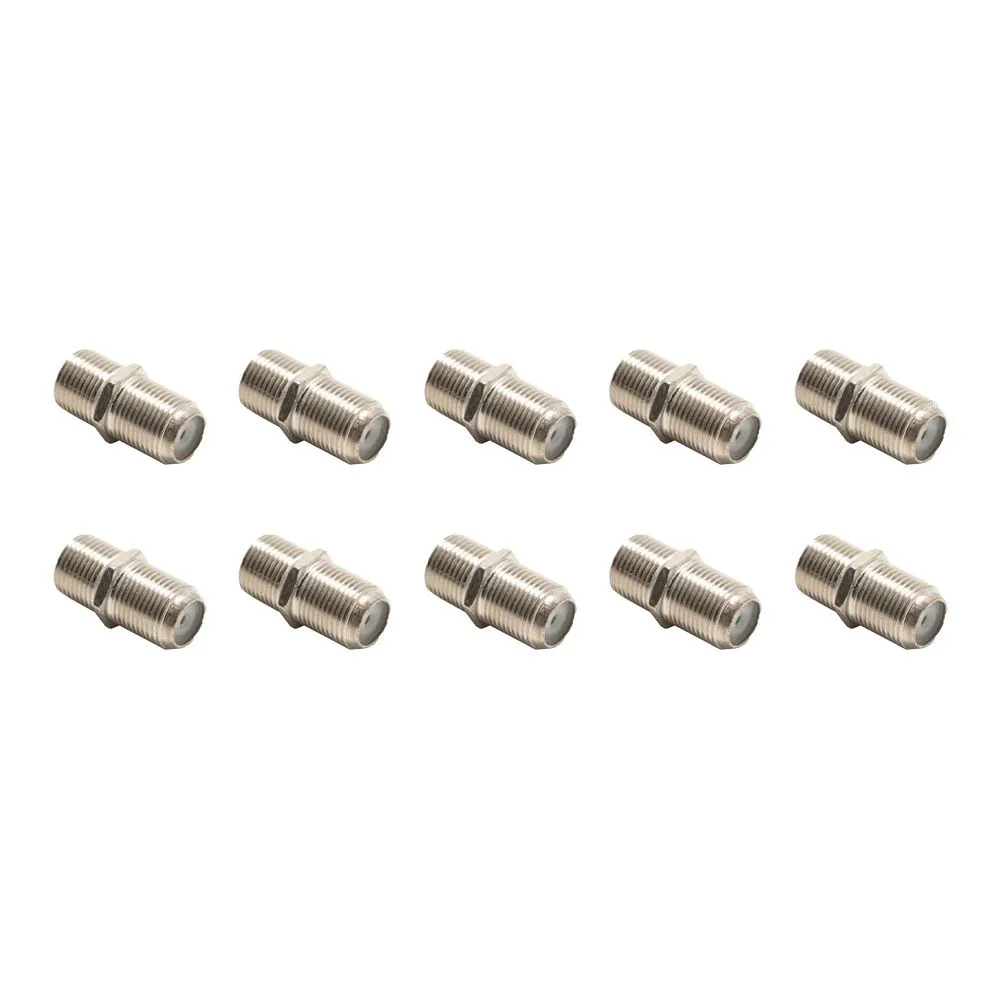 Space TV F Female Splice Barrel Connector - 10 Pack