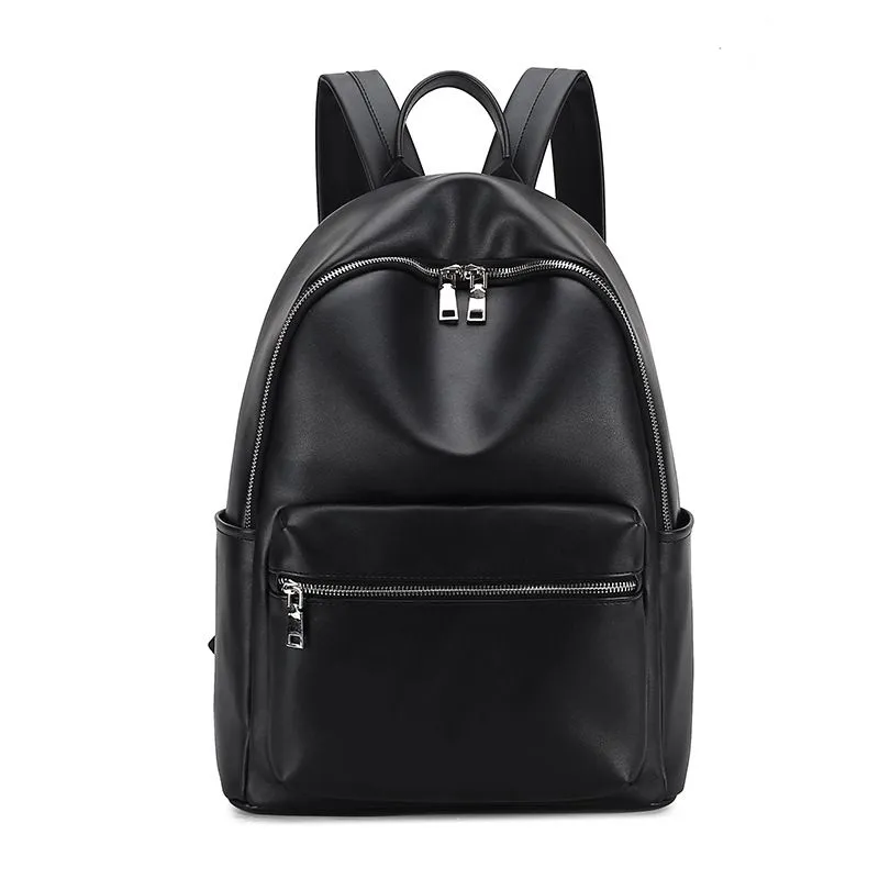 YLT PU Soft Leather Large Capacity Backpack