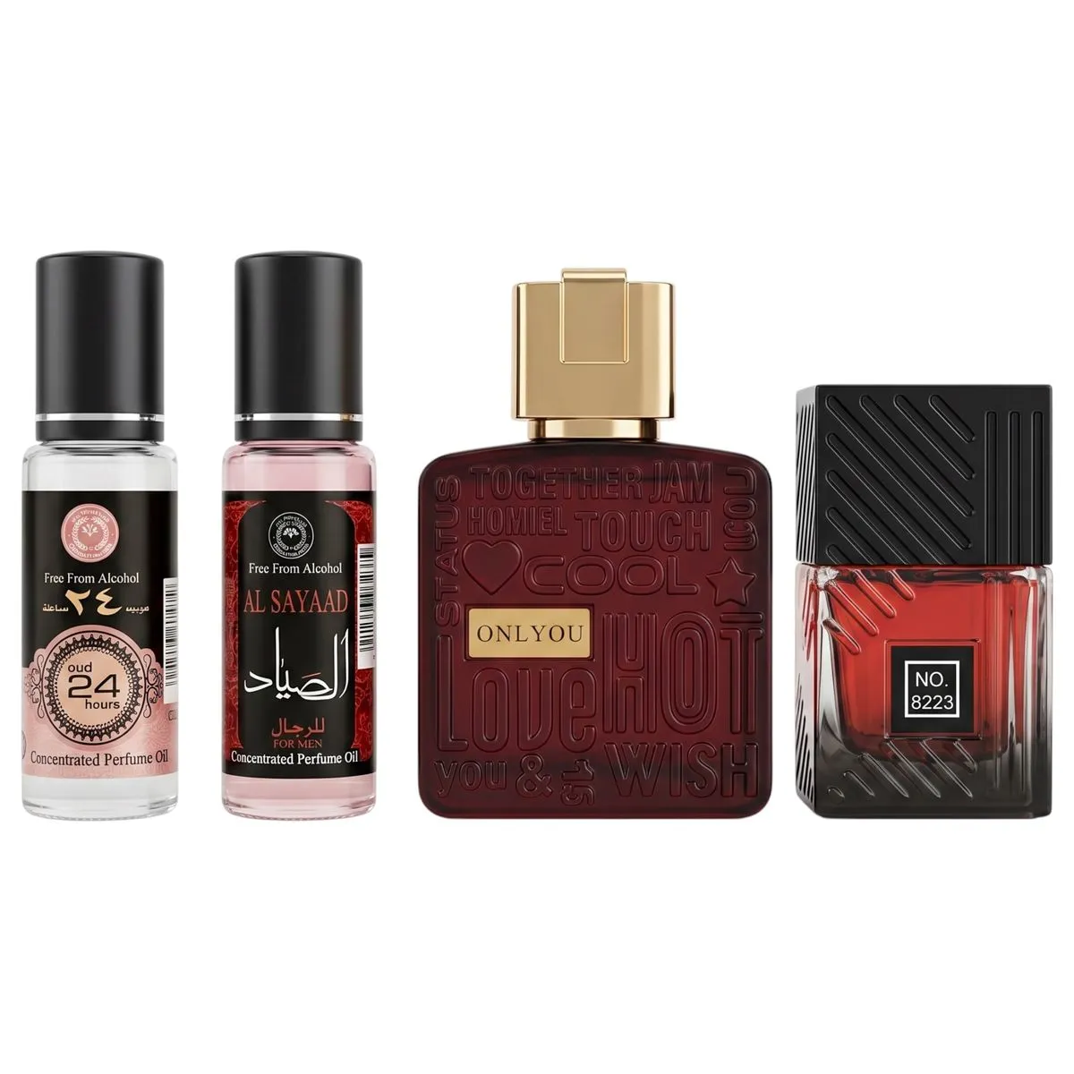 4 Pack Premium Mens Eau De Parfum & Perfume Oil Gift Set 30ml for Him EDP