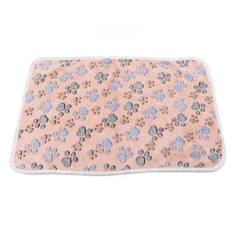104cmx76cm Soft Coral Fleece Pet Blanket Warm Dog Cat Bed Liner