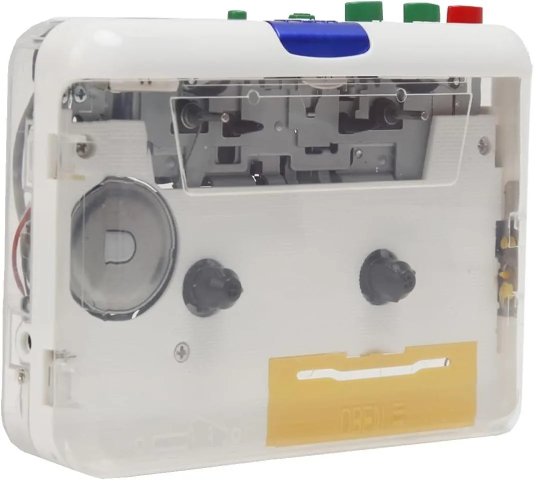 Cassette to MP3 Player Color Transparent Tape Player to MP3 Portable