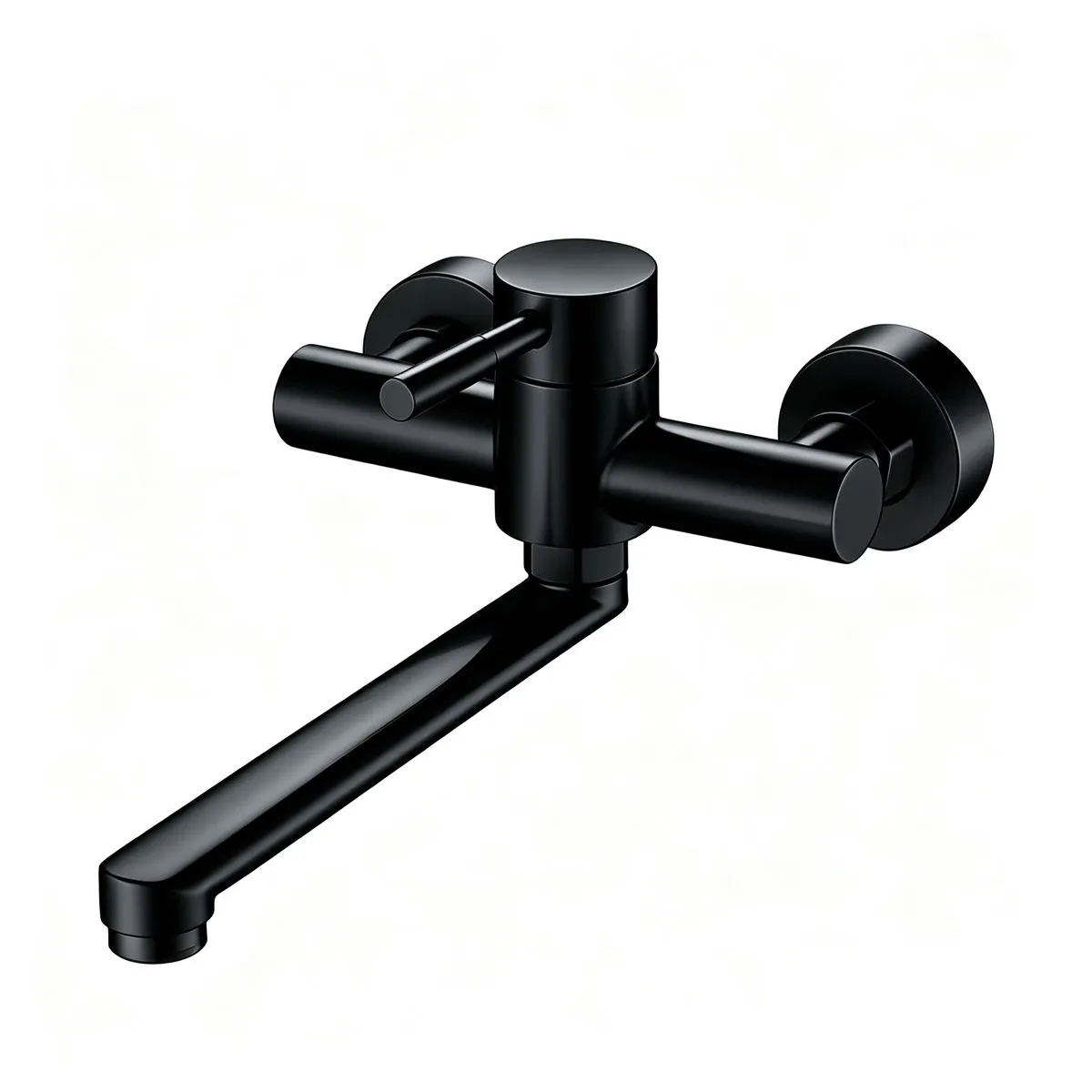 Wall Mounted 360 Rotated Bathroom/Kitchen Basin Sink Mixer Faucet - Black