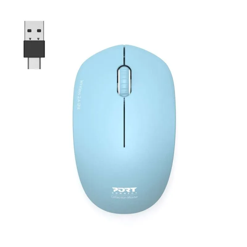 Port Connect 2.4GHz Collection II Wireless Mouse - Azur