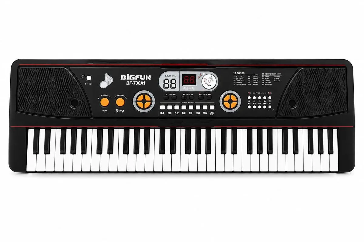 BIGFUN BF-630A1 61-Key Electronic Keyboard with Microphone