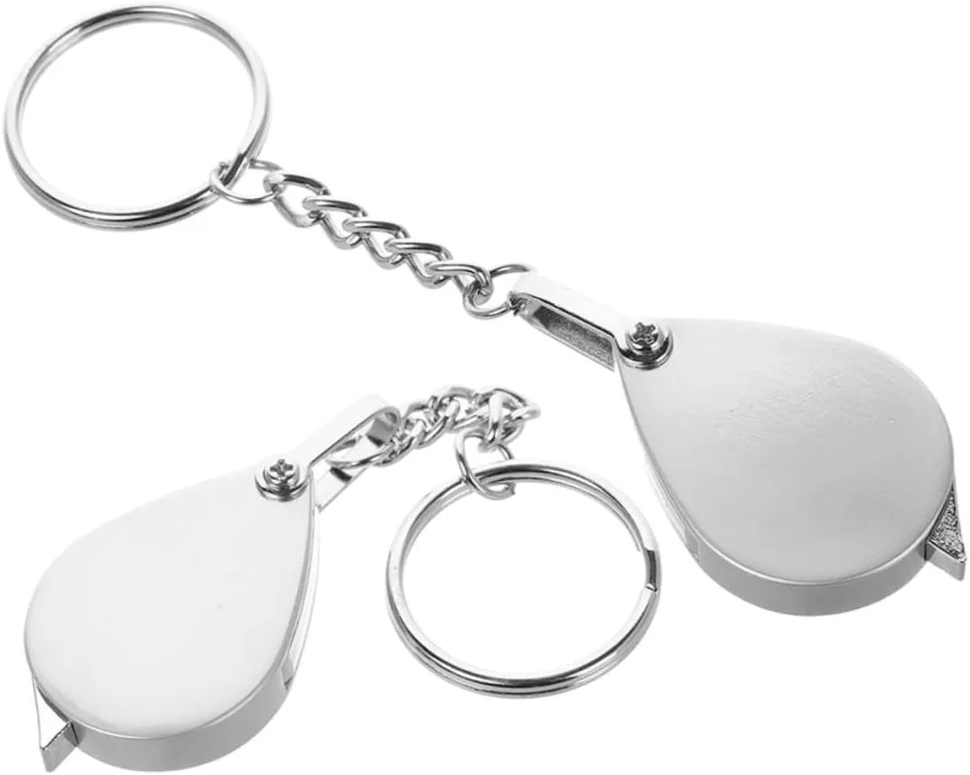 2pcs Folding Magnifier with Optical Glass Lens for Jewelry Inspection