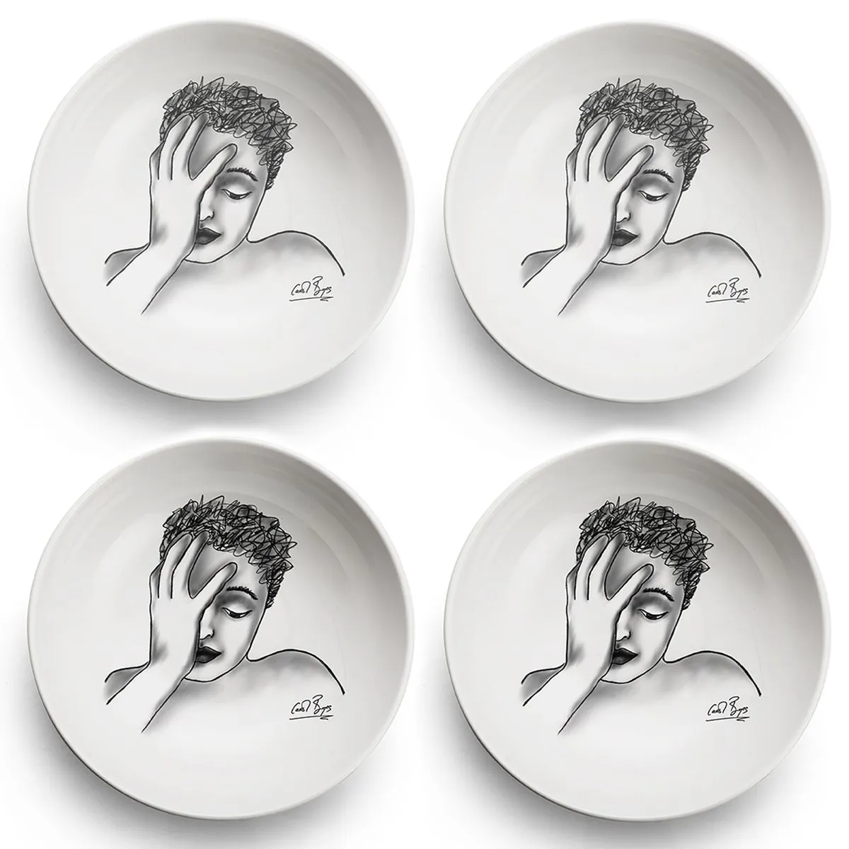 Carrol Boyes Cereal or Soup Bowl Set of 4 - Hidden Thoughts