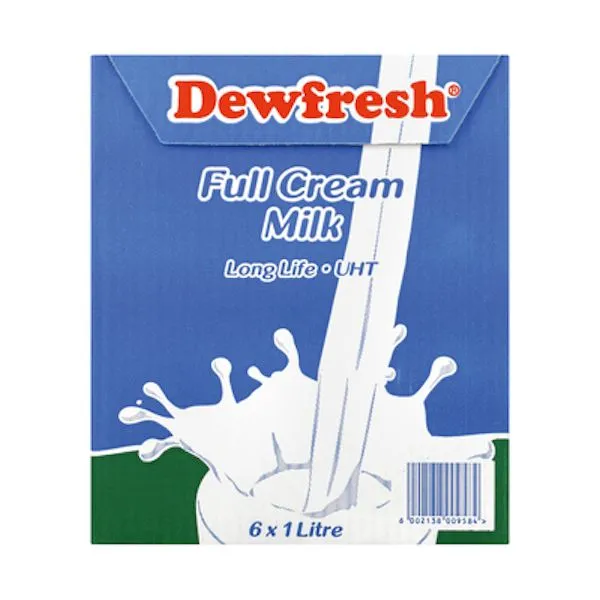 Dewfresh UHT Full Cream Milk - 1L x 6
