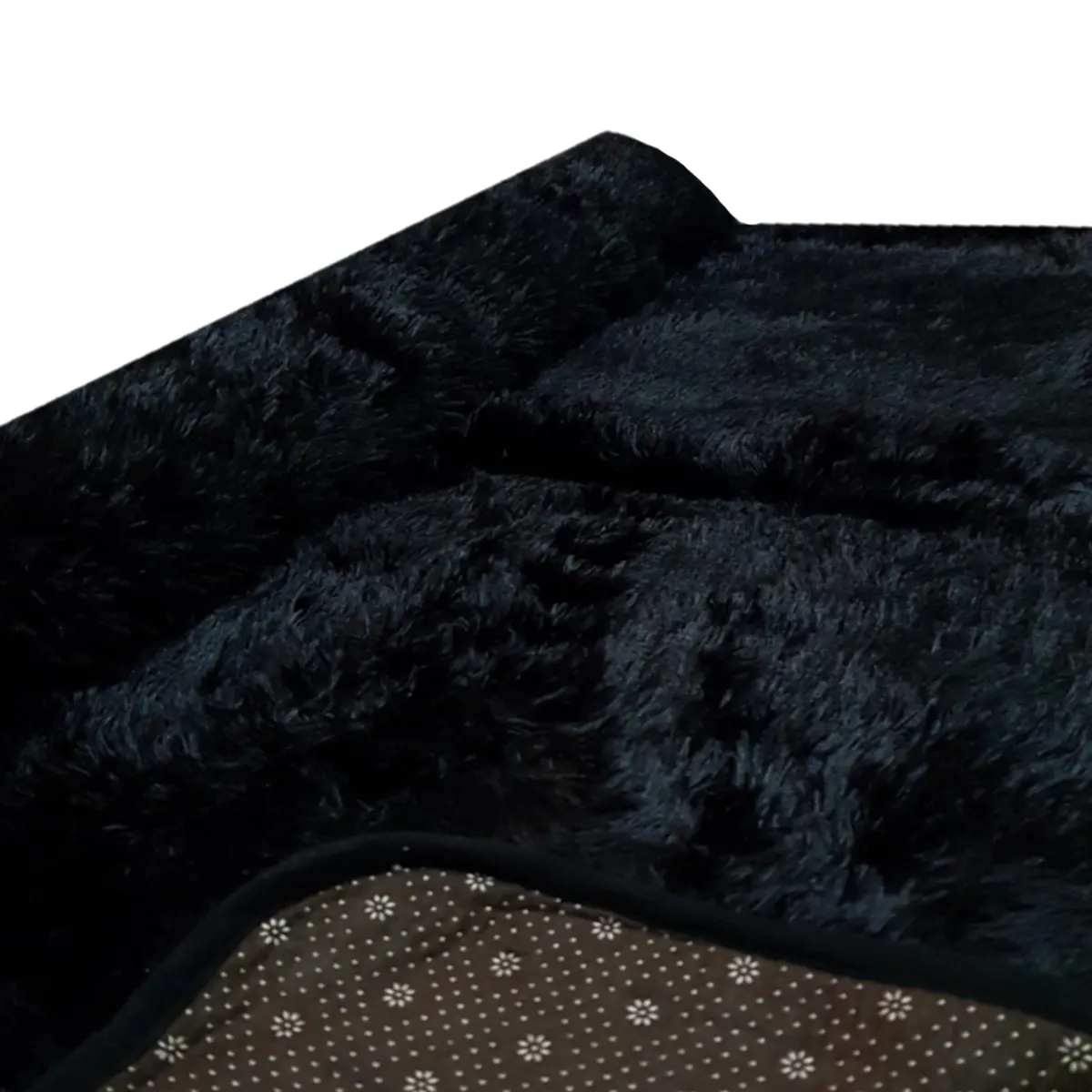 Large Premium Fluffy Carpet/Rug - Full Black 