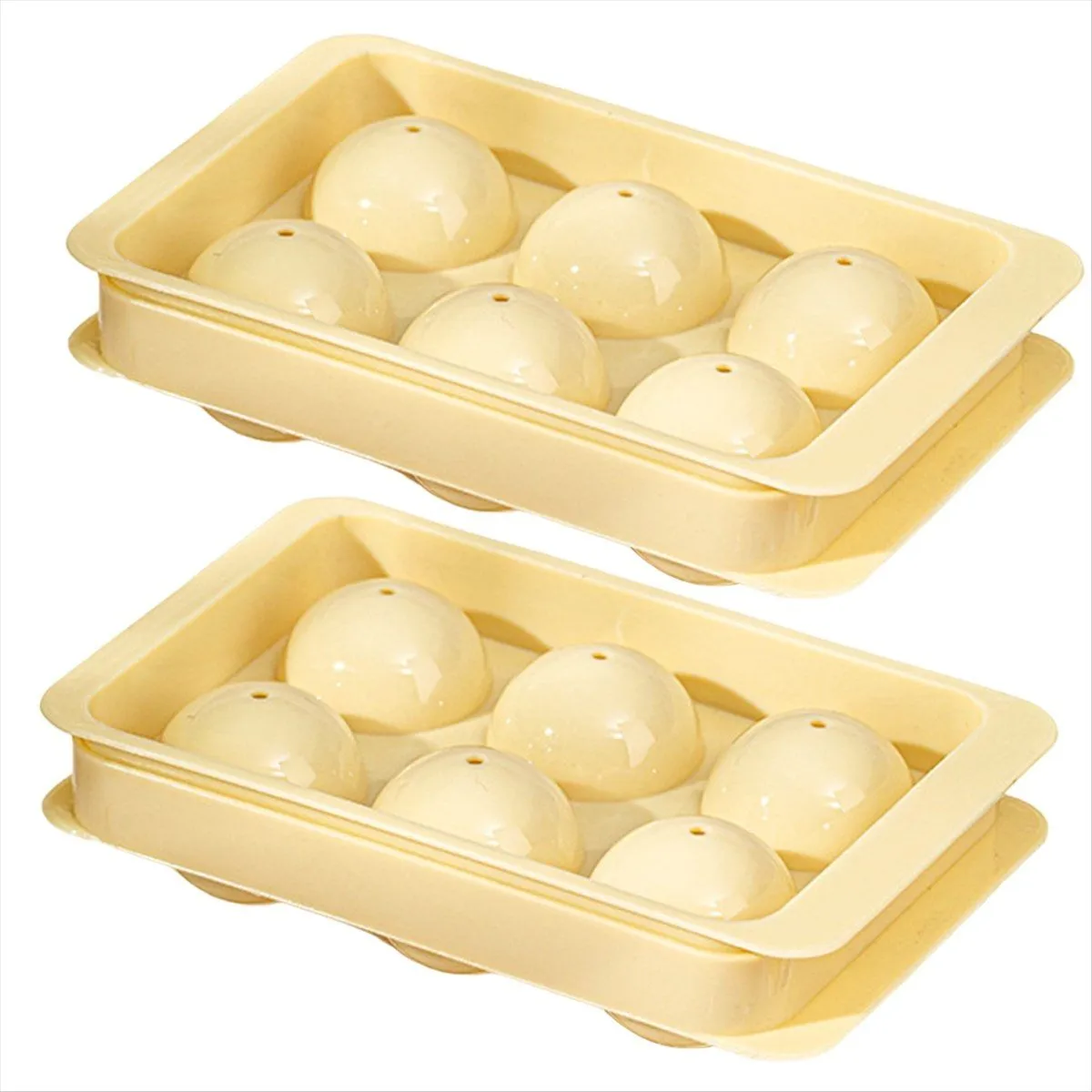 Large Ice Square Molds, 2 INCH Space-Saving Whiskey Ice Square Mold, Leak-F