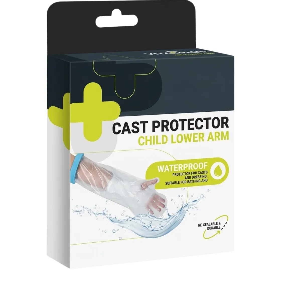 Waterproof Cast and Dressing Protector for Children's Lower Arm