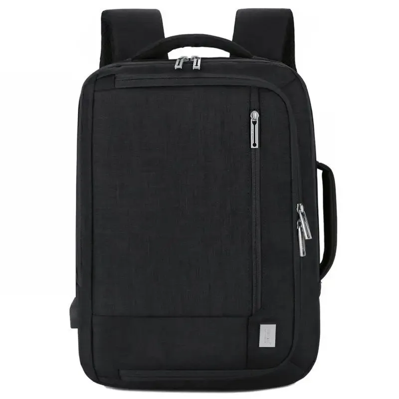 Garmanna Secure Business Laptop Backpack | USB Charging Port - Black