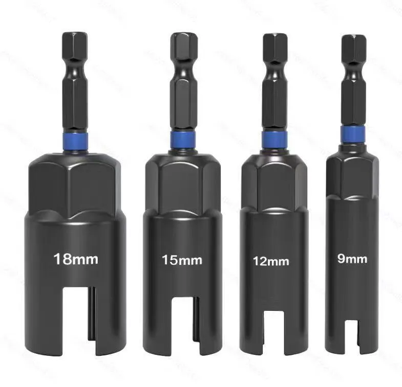 PMMJ-Butterfly Nut Extractor, Hex Shank for Impact Drill, Durable Steel