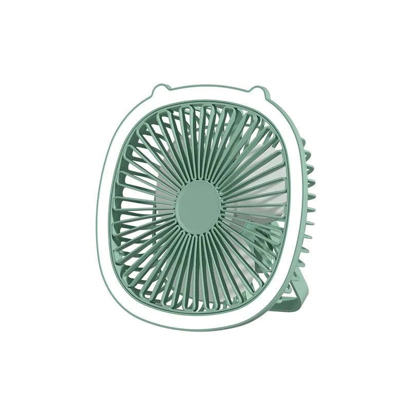 Portable Table Fan With Lamp - Green