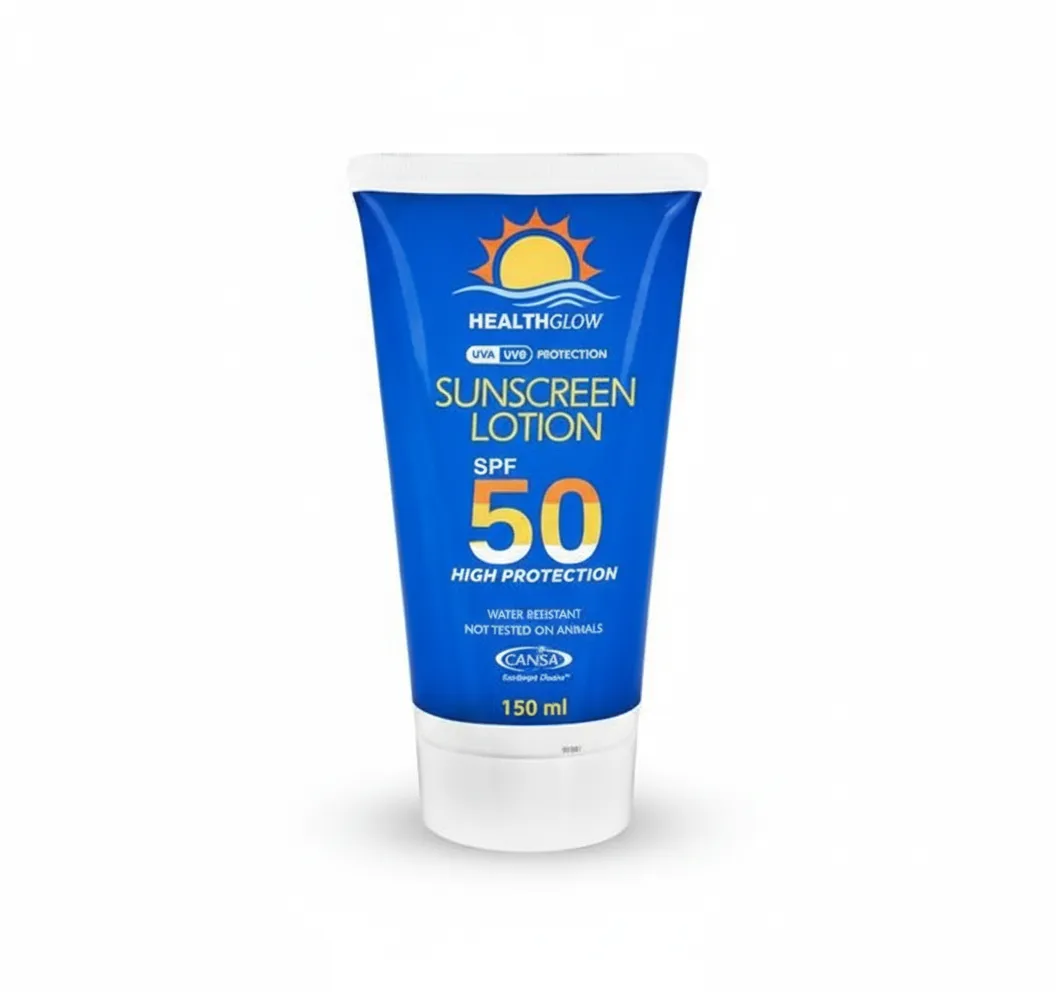Healthglow SPF 50 Sunscreen Lotion 150ml - Water & Sweat Resistant - 2 Pack