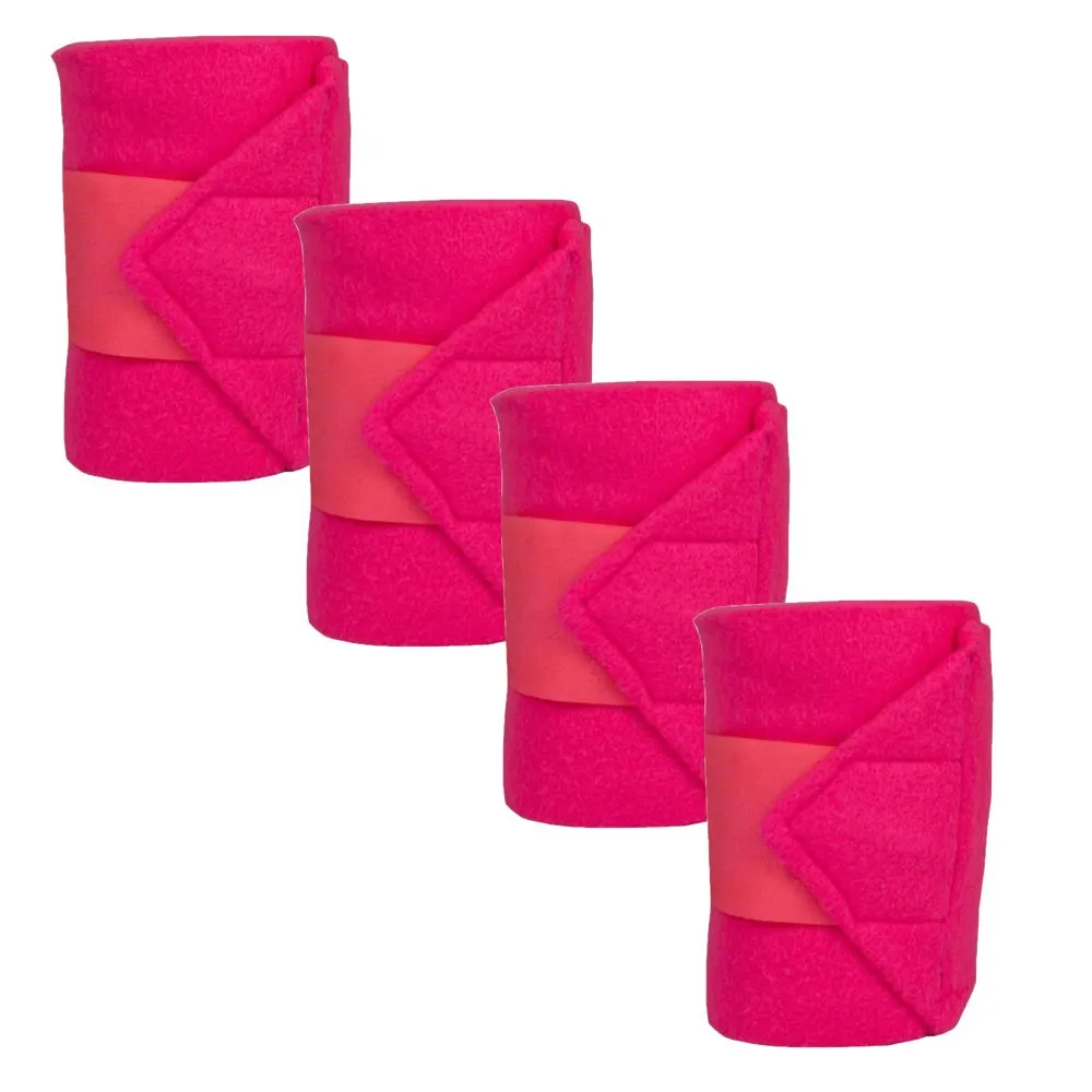 Sport Horse Riding Equestrian 4 Pieces Horse Leg Wraps - Red