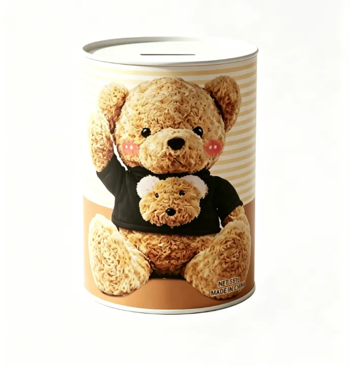 Cute Bear Metal Piggy Bank