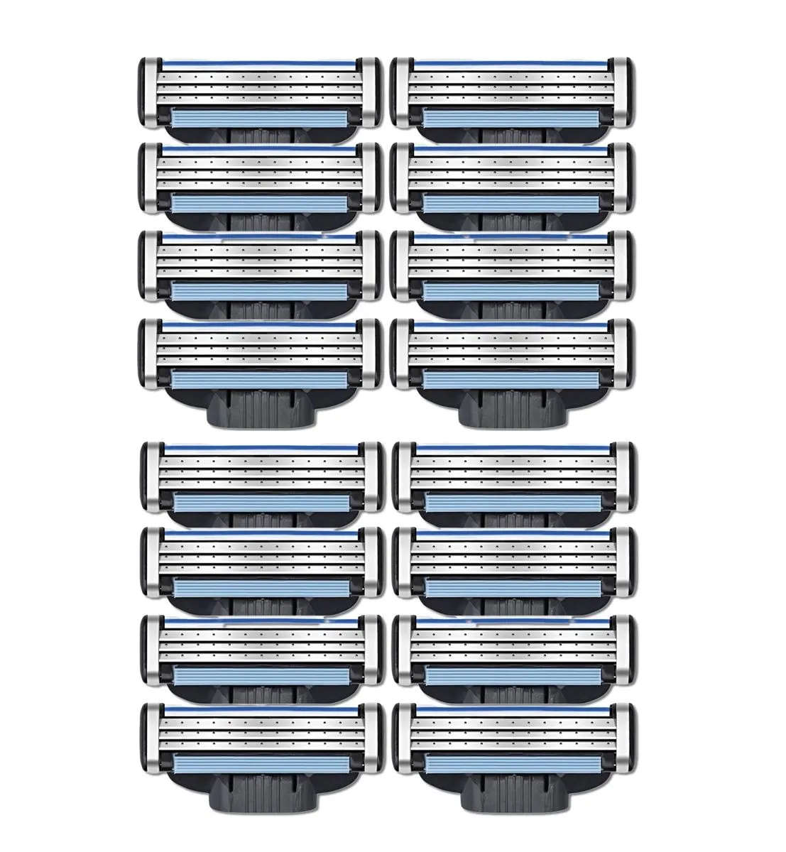 Replacement Razor Blades - Compatible with Gillette Mach3 Shavers - 16 Pack