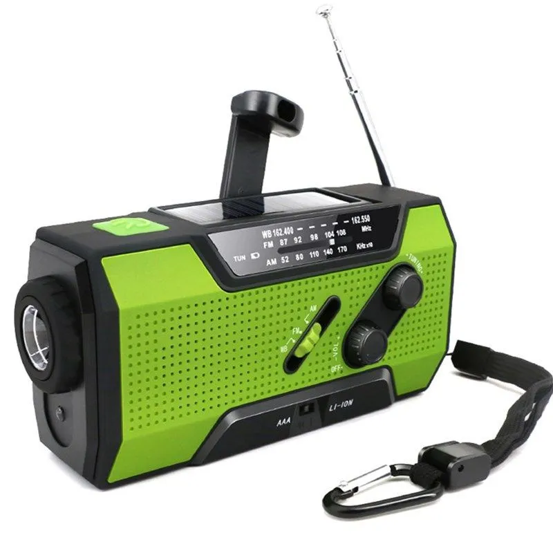 Hand Crank Radio Solar Powered Emergency Radio AM/FM/SW Power Bank Light
