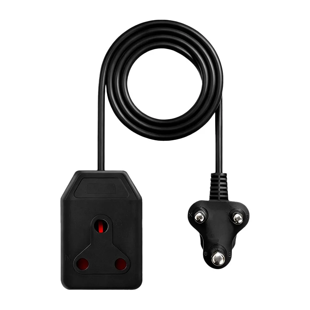 15m Heavy Duty Extension Cord, Fire Resistent - Black