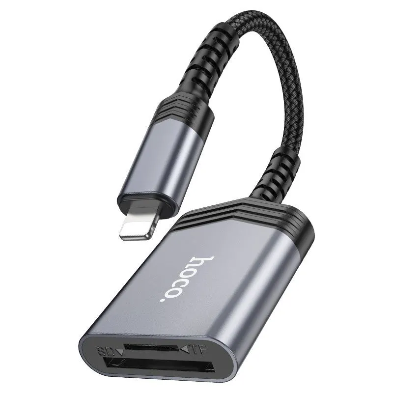 Hoco (UA-25) 2 -in- 1 Lightning to SD/TF Card Reader OTG Adapter