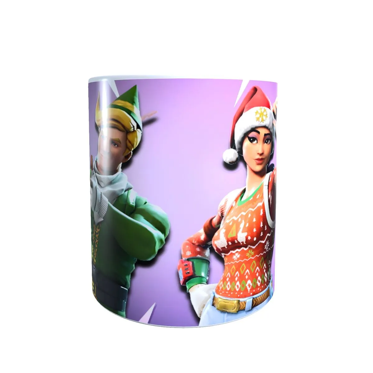 Elf and Santa - Fortnite Christmas Coffee Mug