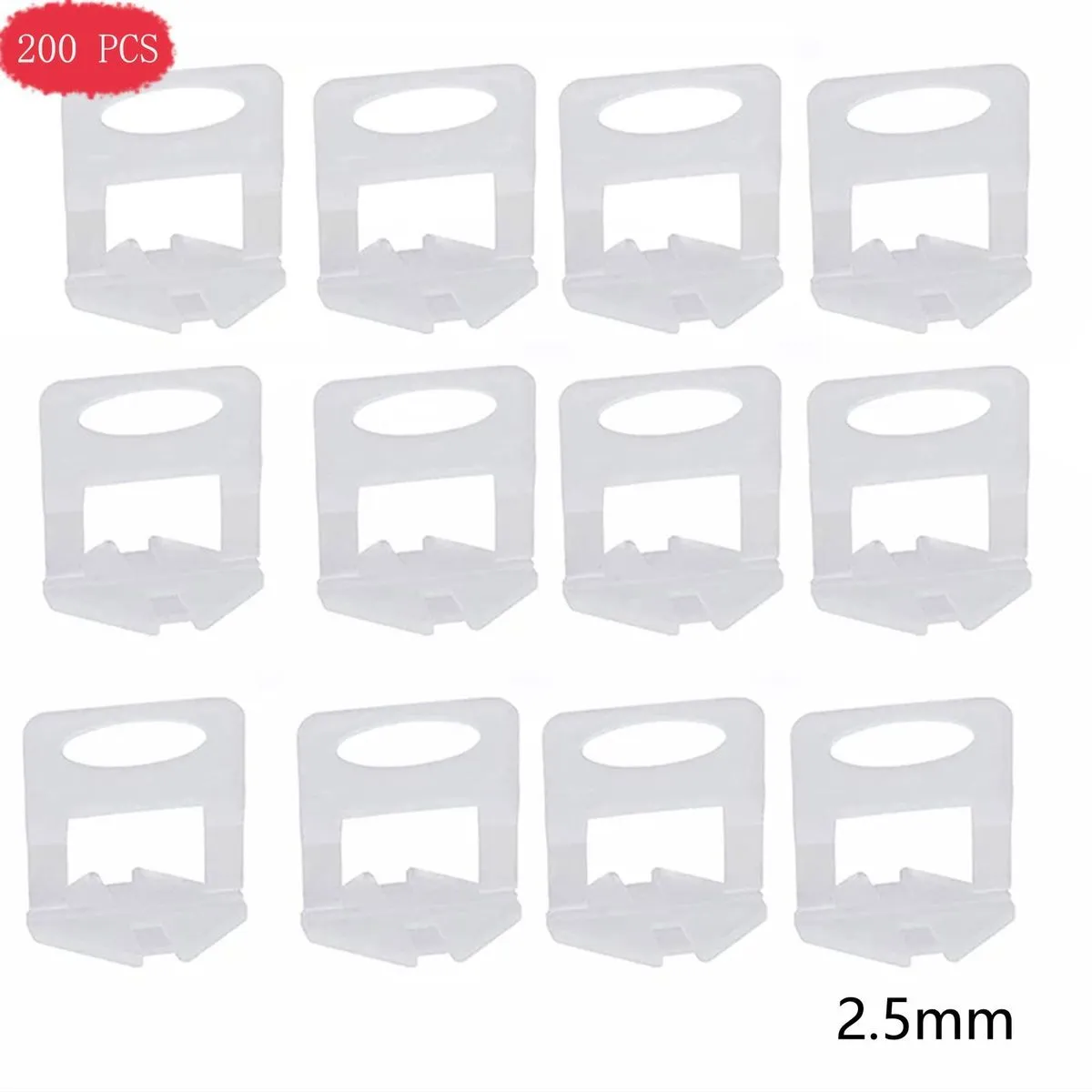 200pcs Tile Leveling System 2.5mm Spacers for Wall & Floor Installation