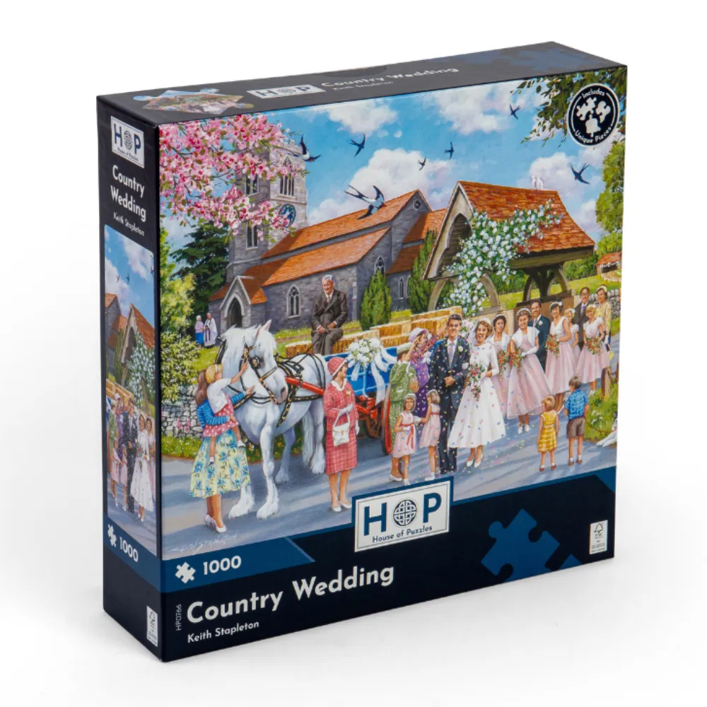 House of Puzzles - Country Wedding - 1000 Piece Jigsaw Puzzle