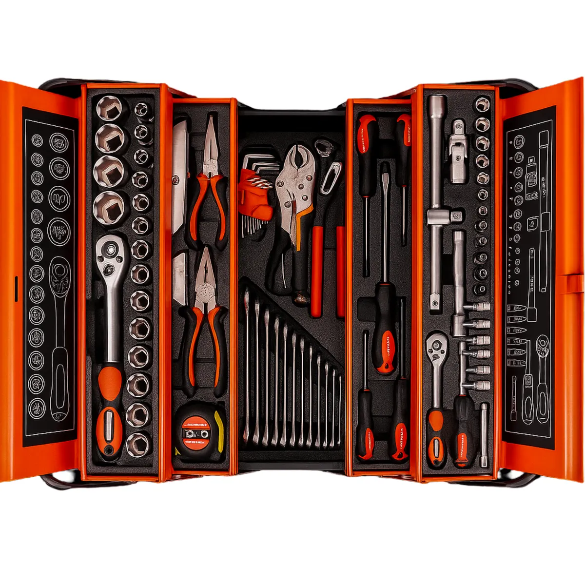 5-Tray Tool Box - 85pcs Mechanic Tool Assortment
