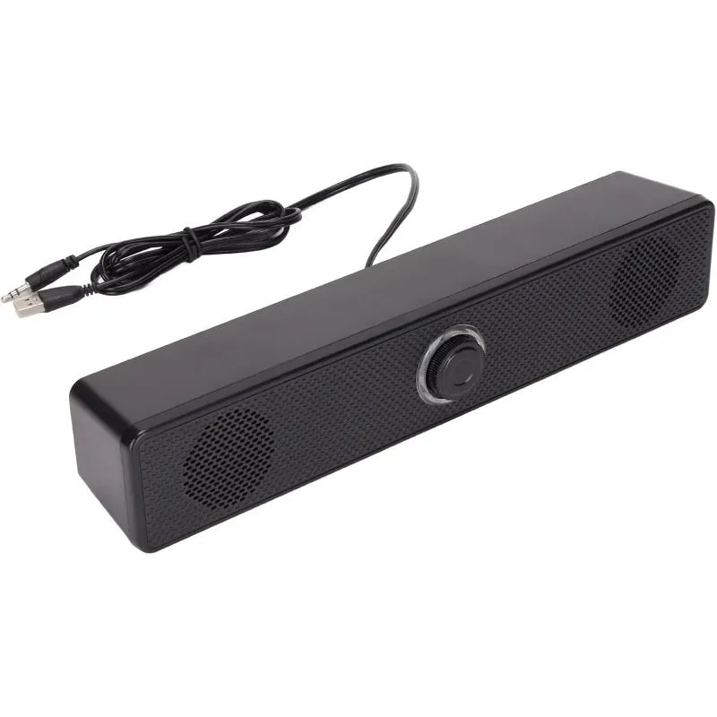 3.5mm Bluetooth/Wired External Laptop Speakers Computer Speakers - Black