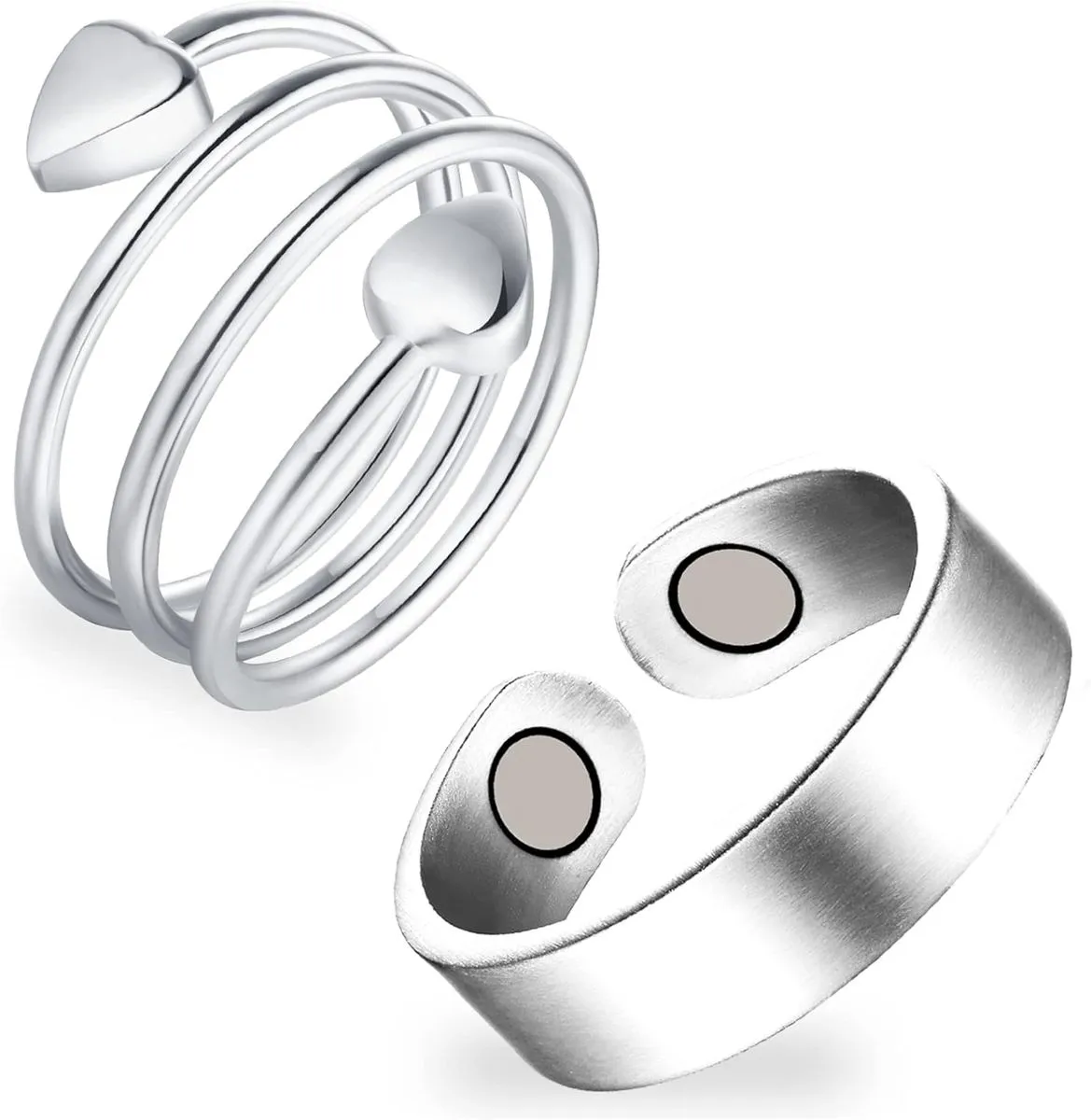 2 Pieces Copper Rings for Women, Copper Magnetic Thumb Ring