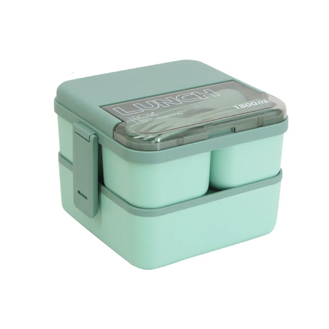 1800ml Lunch Box Adult Bento Box All-in-One Lunch Containers Microwave Safe