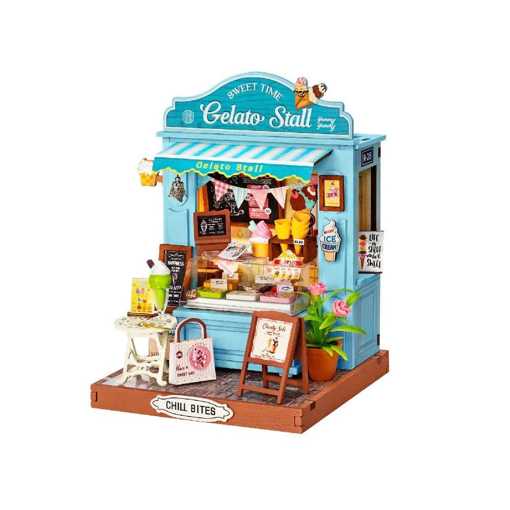 Robotime Rolife Gelato Stall DIY Miniature House (132 Pieces)