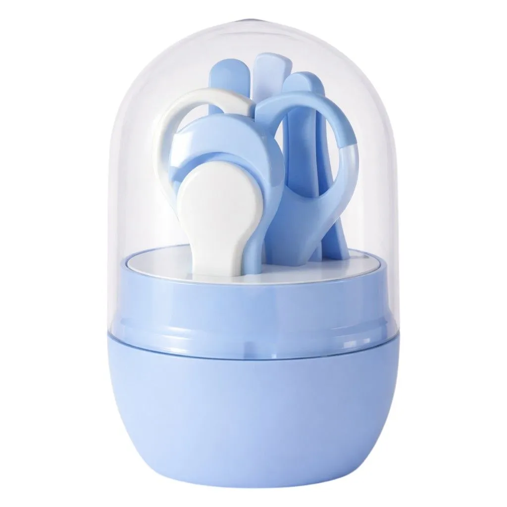 5 Piece - Baby Nail Grooming Kit With Storage Case - Blue