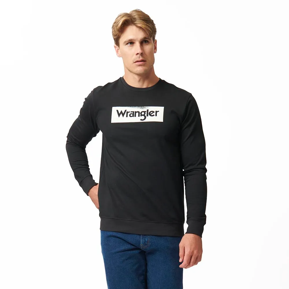 Wrangler Boxed In Crew Fleece - Asphalt Grey